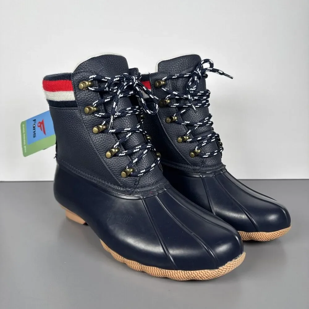 8 Fans Women's Size 10 Duck‎ Boots Waterproof Ankle Rain Insulated Shoes -flaw